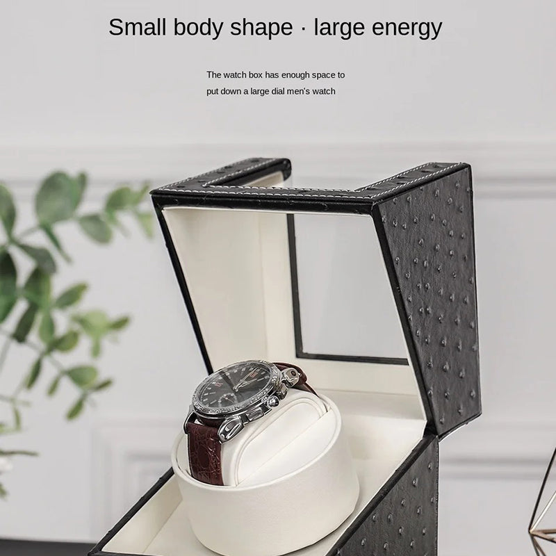 W125 Automatic Single Watch Electric Rotating Box Watch Leather Display Box W125 Automatic Single Watch Electric Rotating Box Watch Leather Display Box